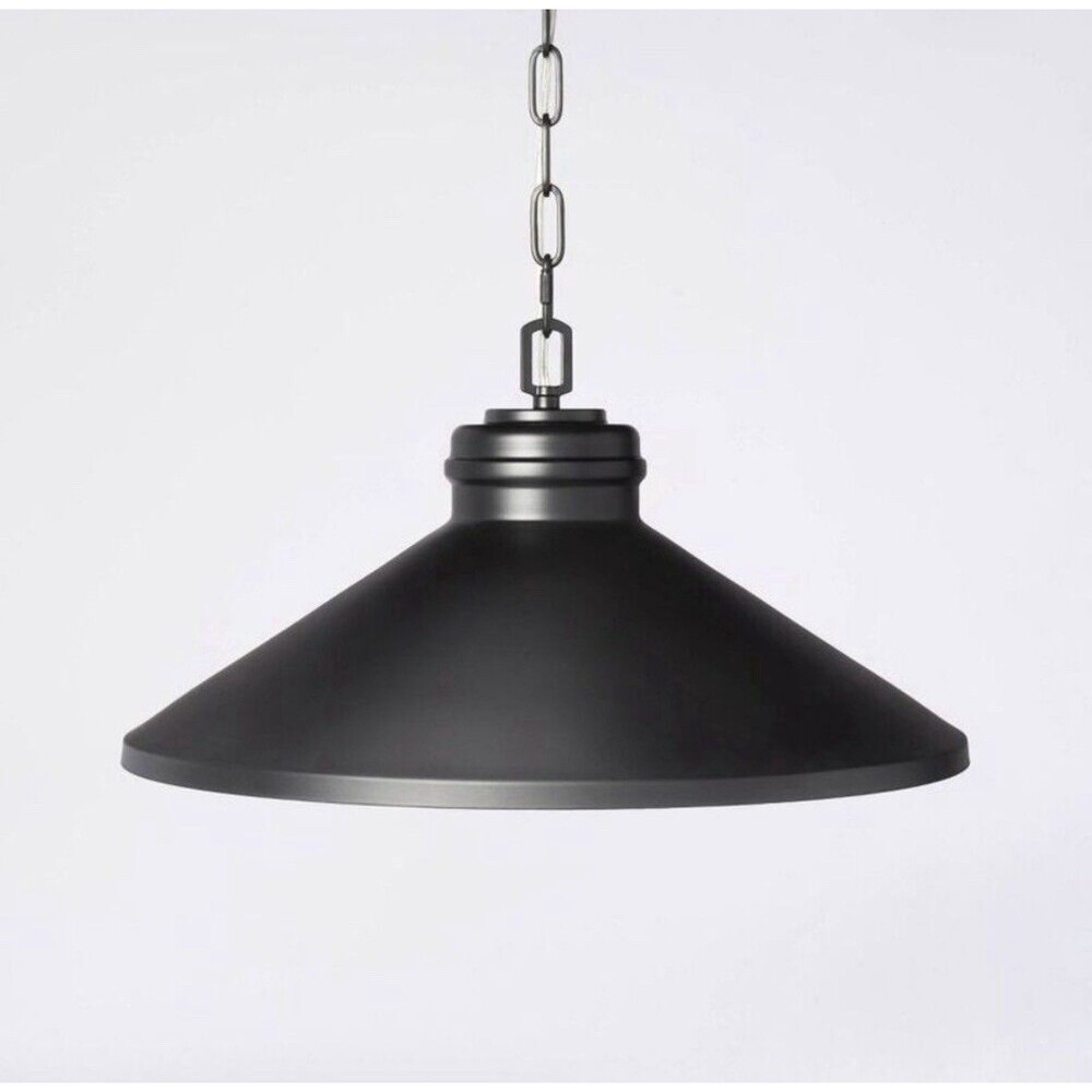 12" Metal Pendant Ceiling Light Black Finish Hearth & Hand With Magnolia